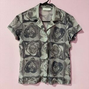 Vintage Madknits Rose Mesh Top